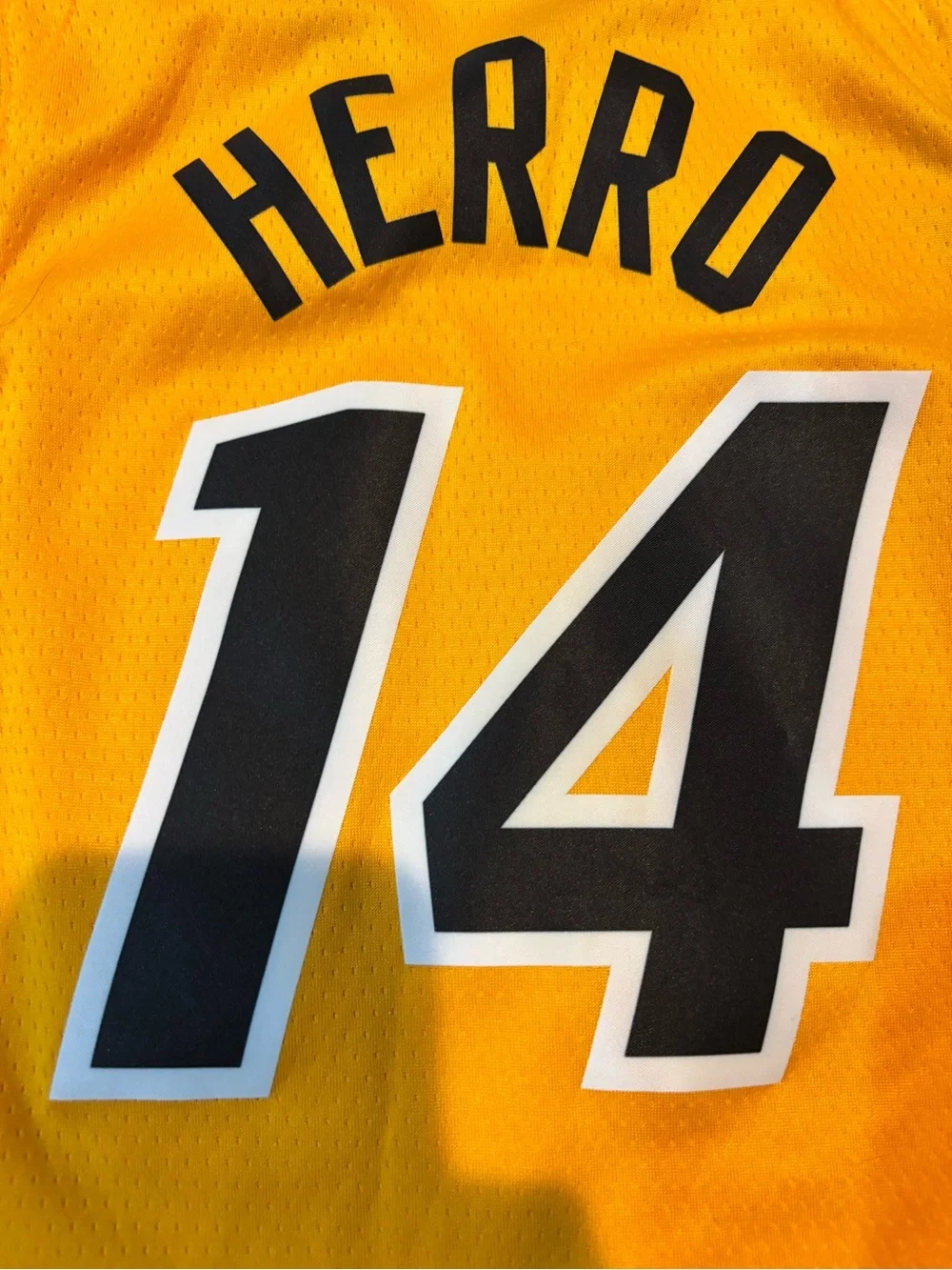 Nike HEAT yellow and blue  #14 Basketball Jersey